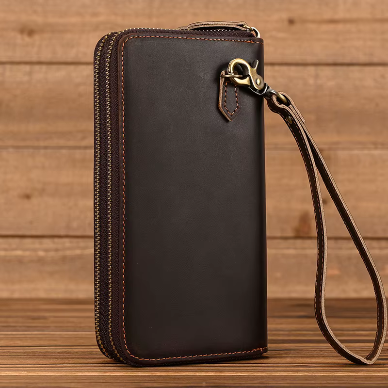 Portefeuille de styliste en cuir véritable pour homme d'affaires