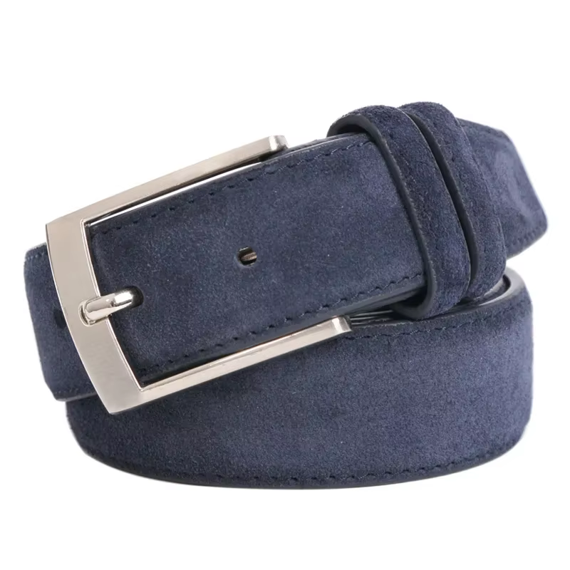 Nouvelle Collection 2026 : Ceinture en Cuir Véritable Velours de Marque Tendance pour Hommes