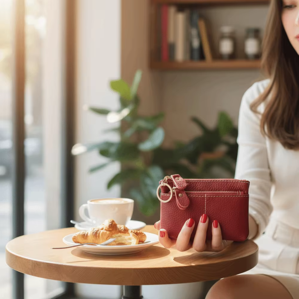 Porte-monnaie vintage mini en cuir PU avec plusieurs emplacements pour cartes
