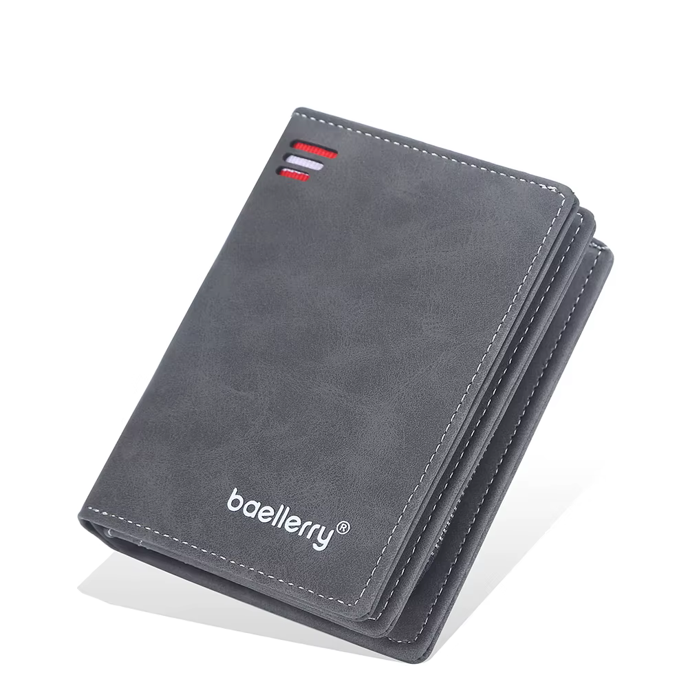Portefeuille court en cuir PU pour hommes