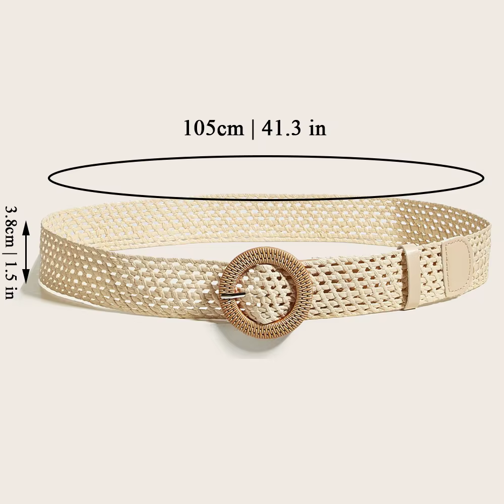 1 ceinture élastique tressée pour femme