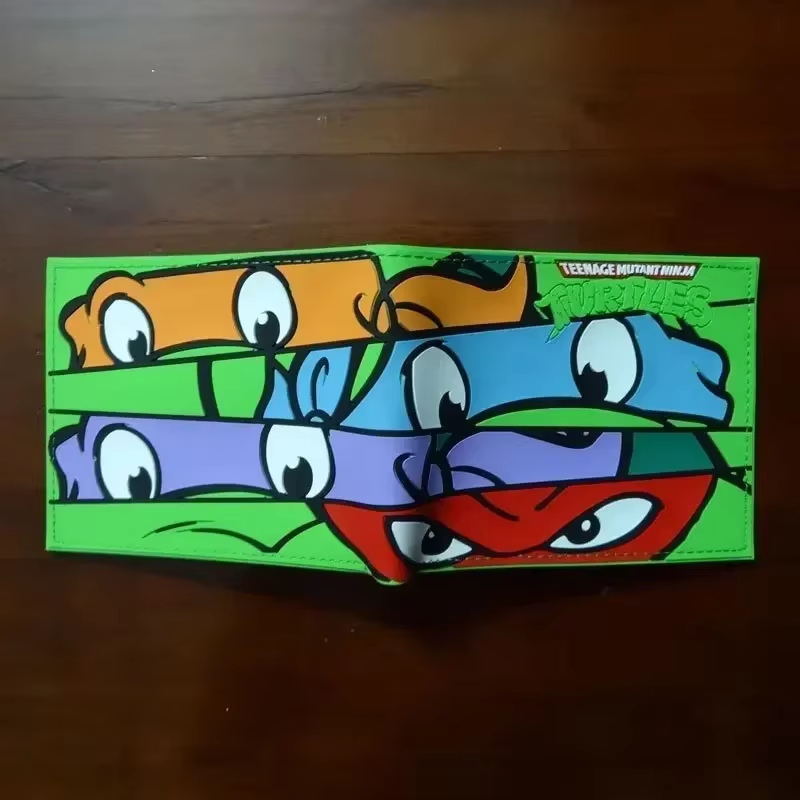 Teenage Mutant Ninja Turtles Anime Portefeuille Kawaii Porte-monnaie Mignon Dessin
