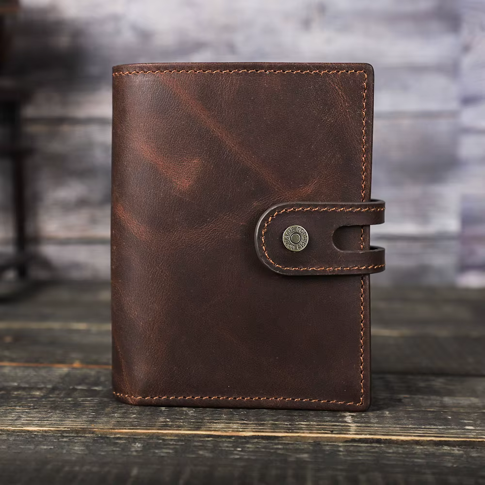 Marque de luxe Airtag portefeuille hommes en cuir RFID aluminium porte-carte fermeture éclair mince sacs à main Anti-perte ID carte de crédit portefeuilles pliants