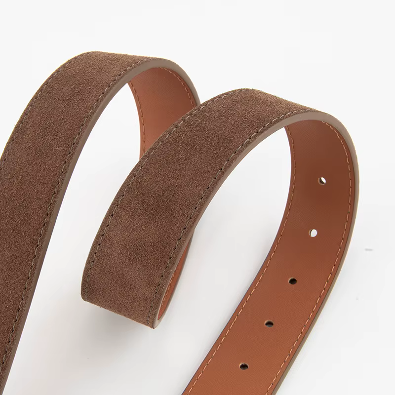 Ceinture en cuir véritable mat pour femme
