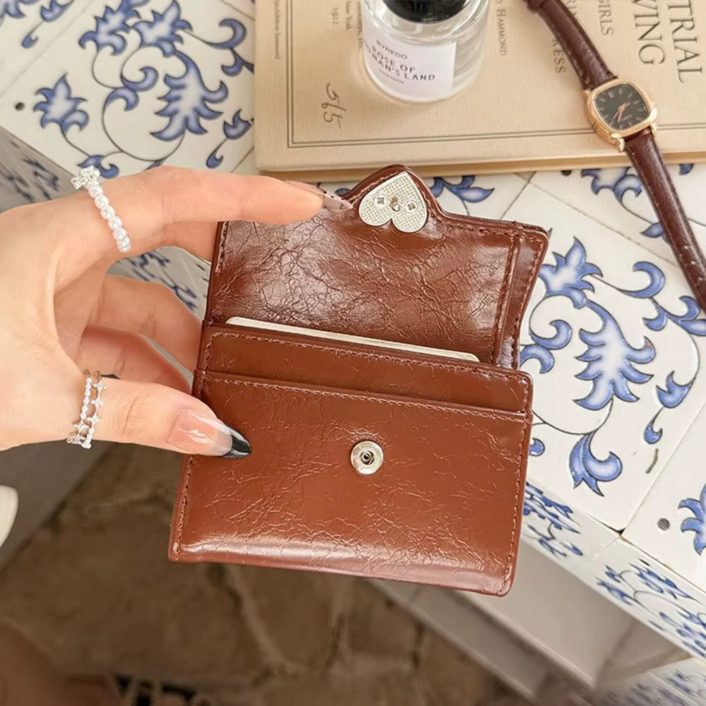 Portefeuille coréen Portable en cuir PU pour femmes