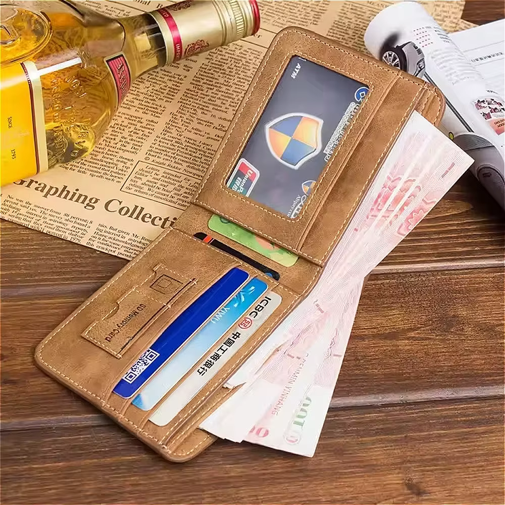 Portefeuille en cuir pour hommes