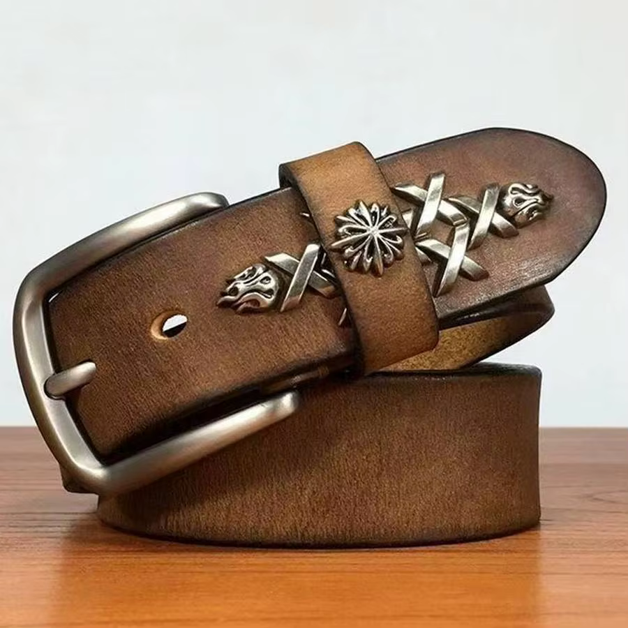 Ceinture en cuir pour Hommes, largeur: 38mm, accessoires, nouvelle collection