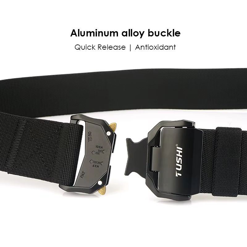 KOLBER 2024 5cm Ceinture Élastique pour Hommes Boucle En Aluminium Dégagement Rapide Extérieur Casual Large