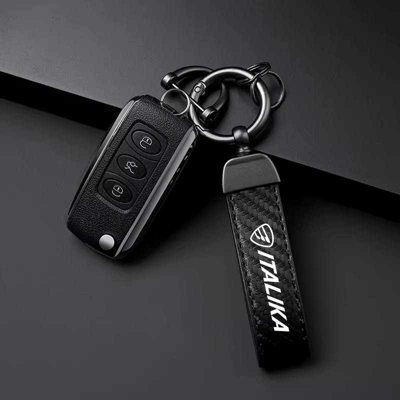 Porte-clés en fibre de carbone texturée pour moto ITALIKA 125 Z 200 150 SZ 250Z AT110 AT125 RT