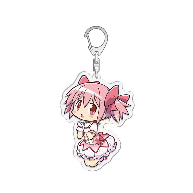 Porte-clés Anime Puella Magi Madoka Magica Kaname Akemi Homura Miki Sayaka Tomoe Mami Kyoko, porte-clés pour fans, cadeaux, bijoux