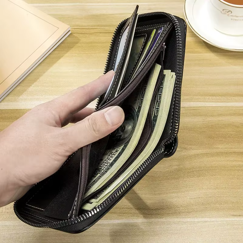 Portefeuille en cuir pour hommes
