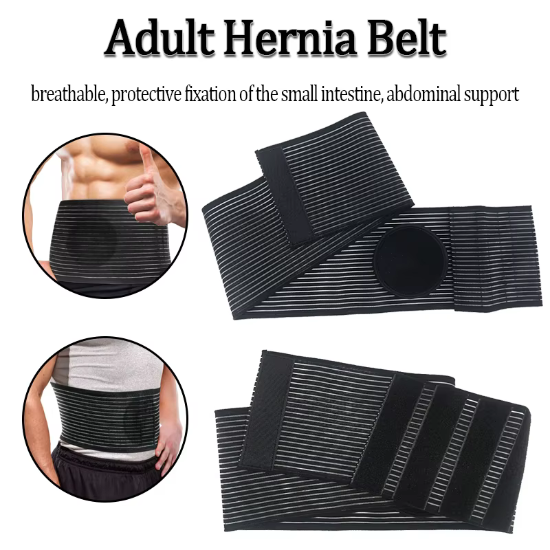 Ceinture de hernie ombilicale pour hommes et femmes, ceinture abdominale avec coussin de compression pour le ventre et le soutien lombaire du dos