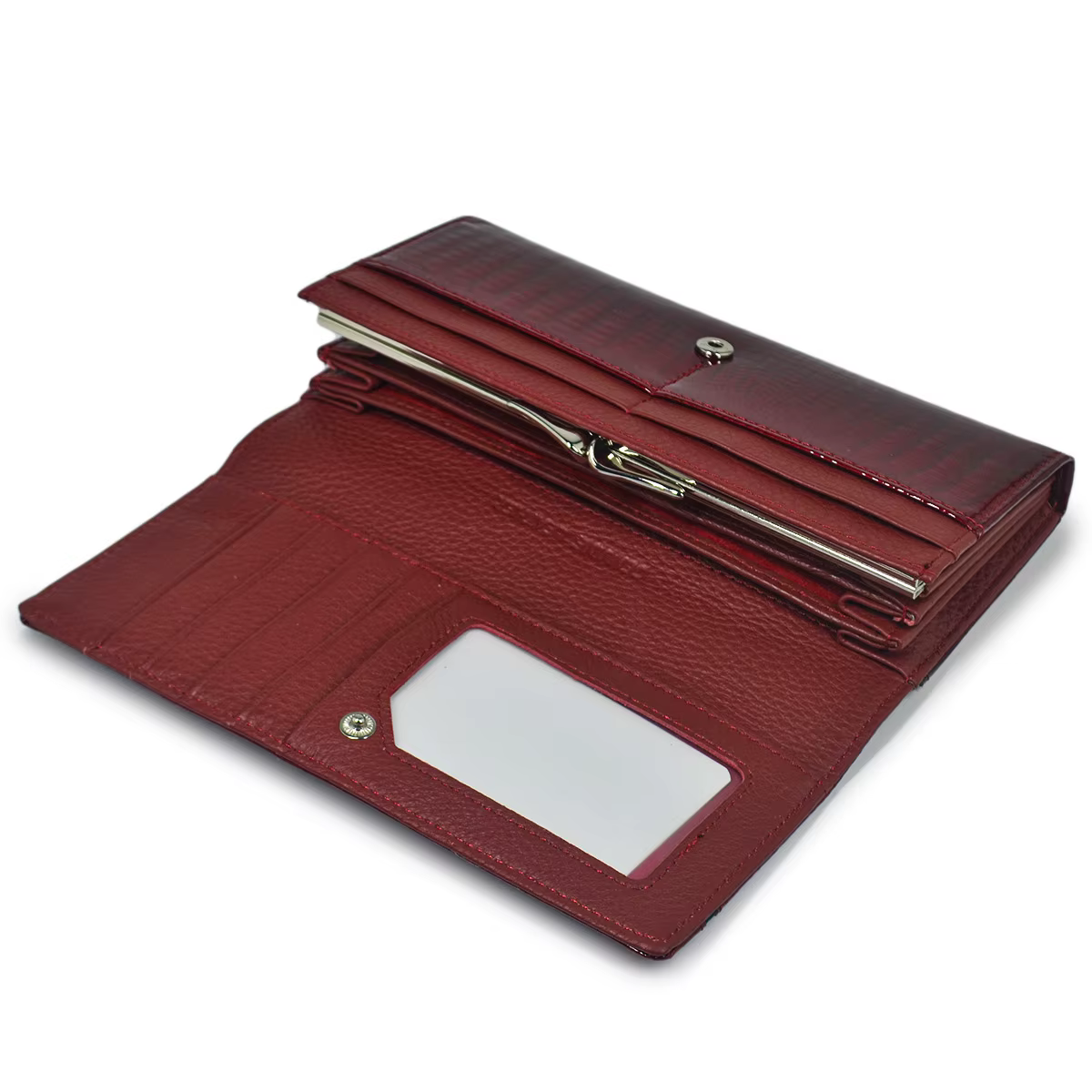 Portefeuille de créateur pour femme en cuir véritable
