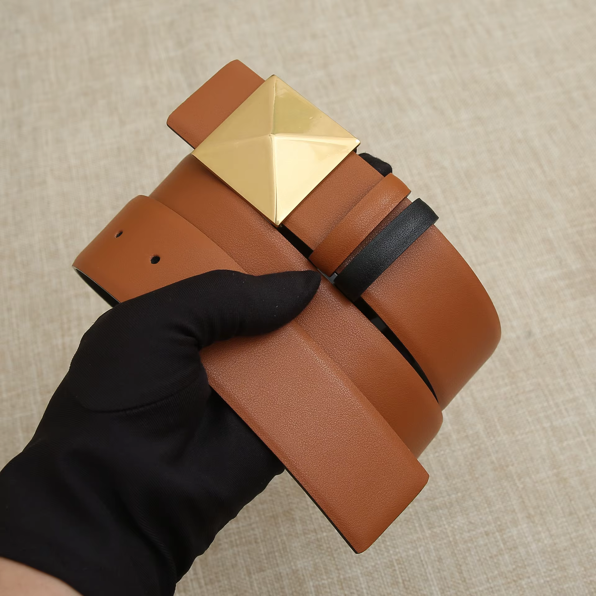 2024 Nouveau large 4CM marque de luxe célèbre ceinture Designer mode réversible femmes