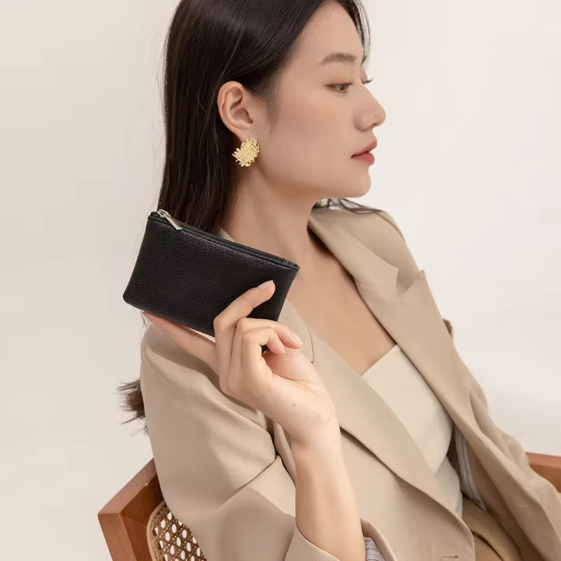 Petit porte-monnaie en cuir multifonctionnel pour femmes