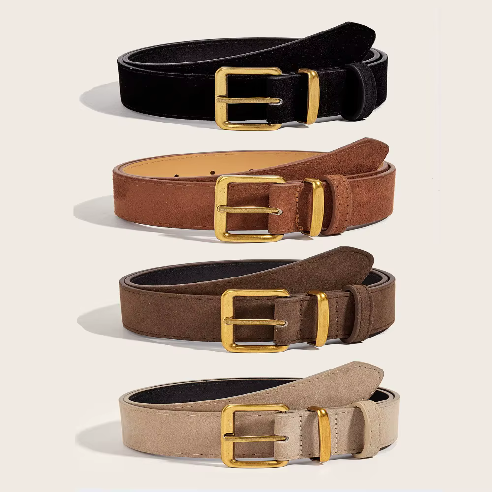Maillard Style daim cuir large ceinture à la mode Design de luxe affaires taille sangle polyvalent décontracté pantalon robe ceintures cadeaux