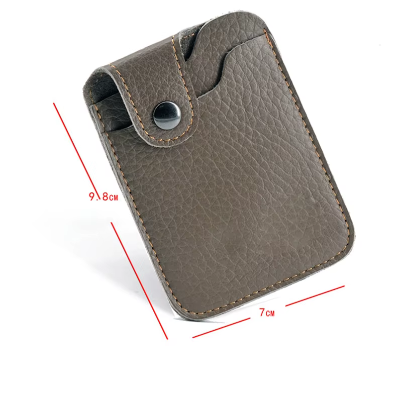 Porte-cartes en cuir véritable pour hommes