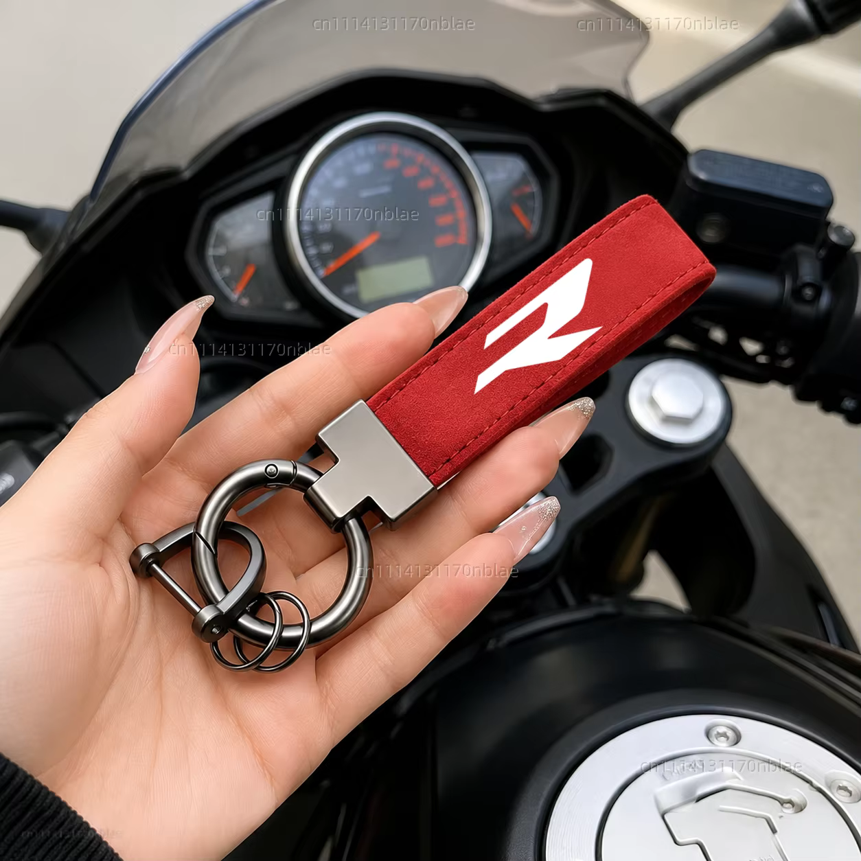 Porte-clés en cuir et daim de haute qualité