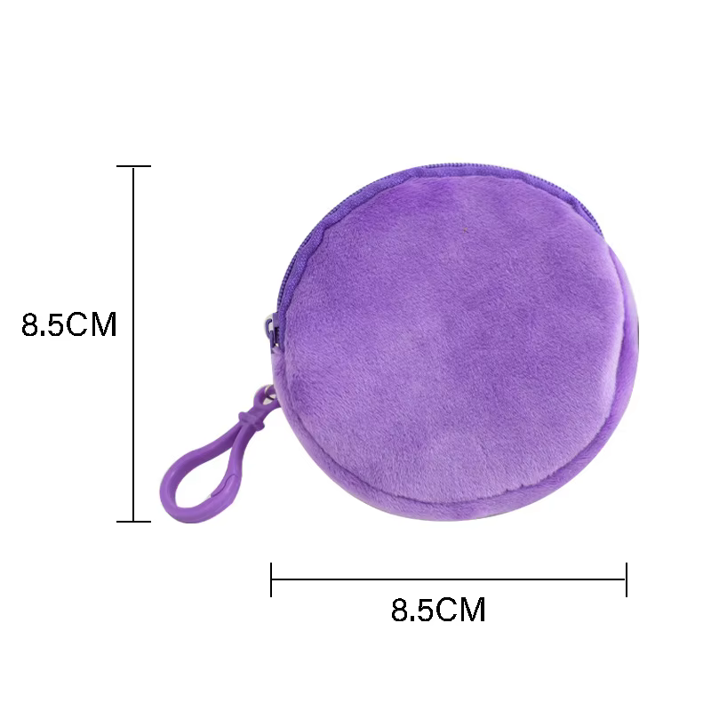 Petit portefeuille rond Demon Slayer, pochette porte-clés de dessin animé, Mini porte-monnaie à fermeture éclair, sac de rangement mignon avec figurine imprimée, cadeaux d'anniversaire