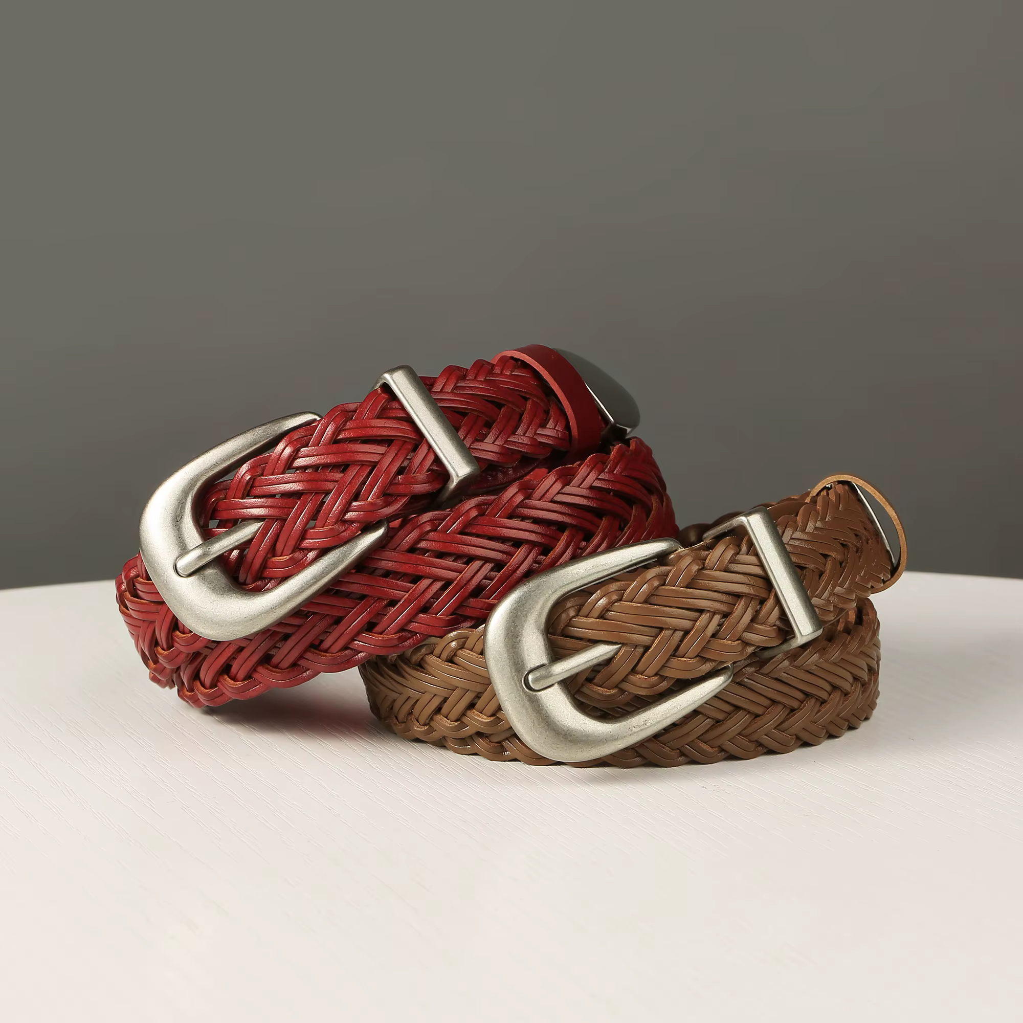 Ceinture tressée vintage pour femme