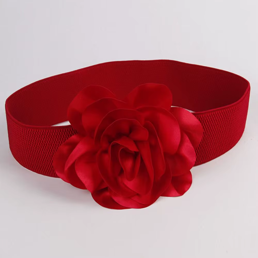 Ceinture large à fleurs pour dames