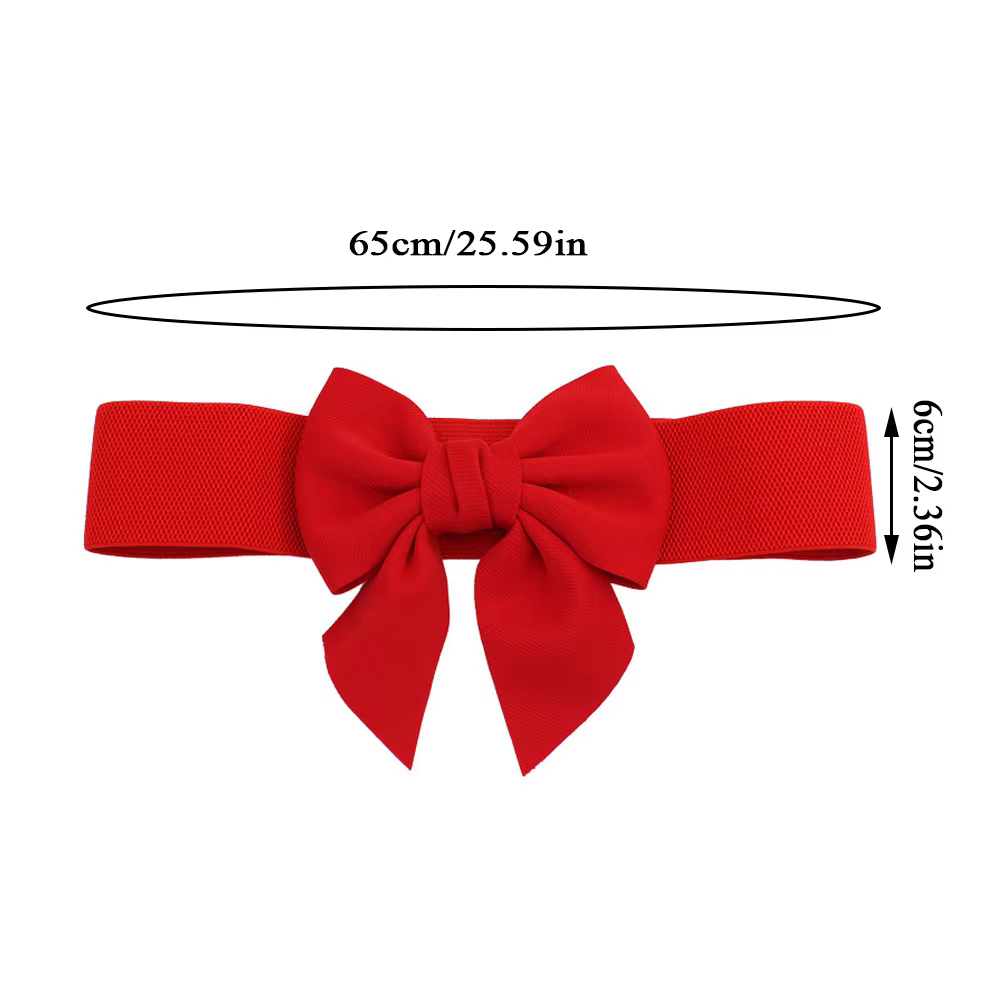 Ceinture à gros nœud élastique pour femme