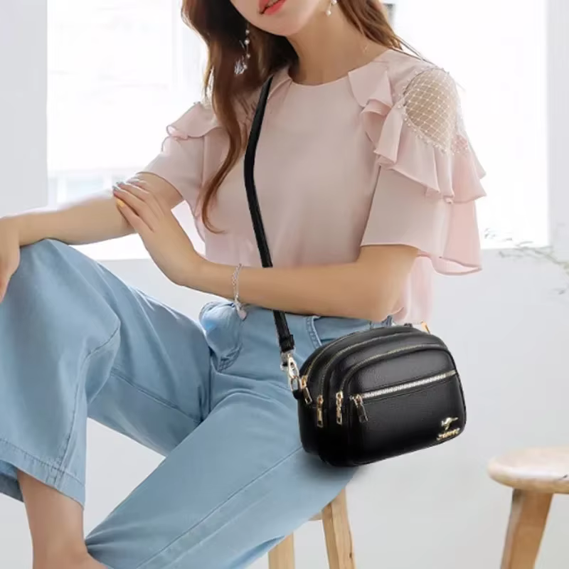 Sac à main en cuir souple de haute qualité pour femmes
