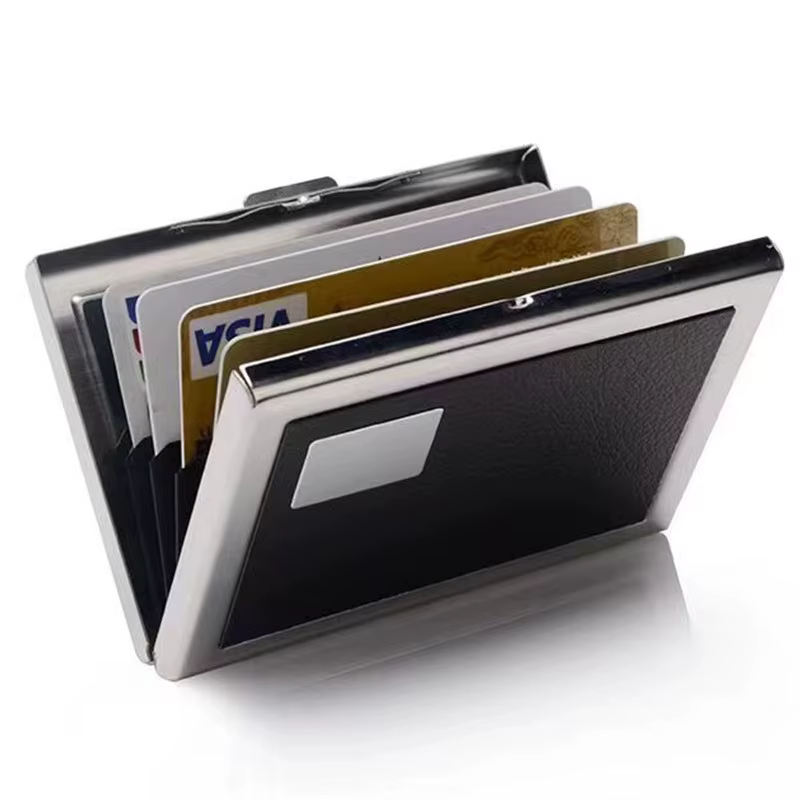 Porte-cartes anti-magnétique en aluminium pour hommes et femmes