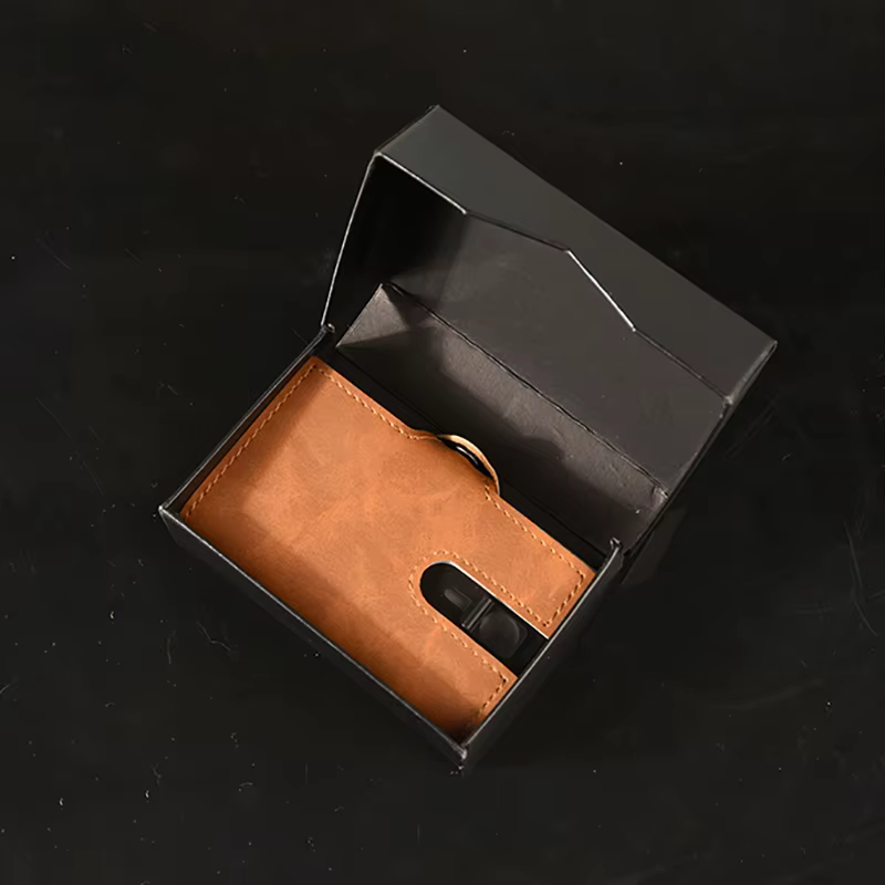 CASEKEY Vintage petit Pop Up hommes portefeuille en cuir Pu court sac à main porte-carte moraillon fermeture éclair pochette solide Carteiras Masculina