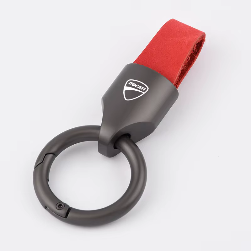 Porte-clés de luxe en cuir/métal pour hommes et femmes