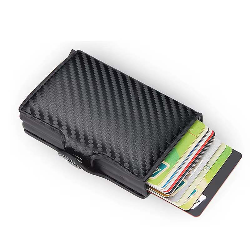 DIENQI Top qualité portefeuille hommes sac d'argent Mini sac à main mâle en aluminium Rfid porte-carte