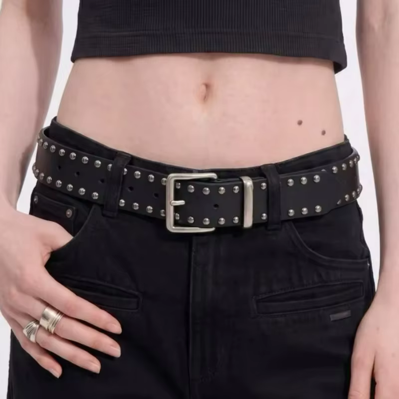 Ceinture Punk cloutée pour femmes et hommes