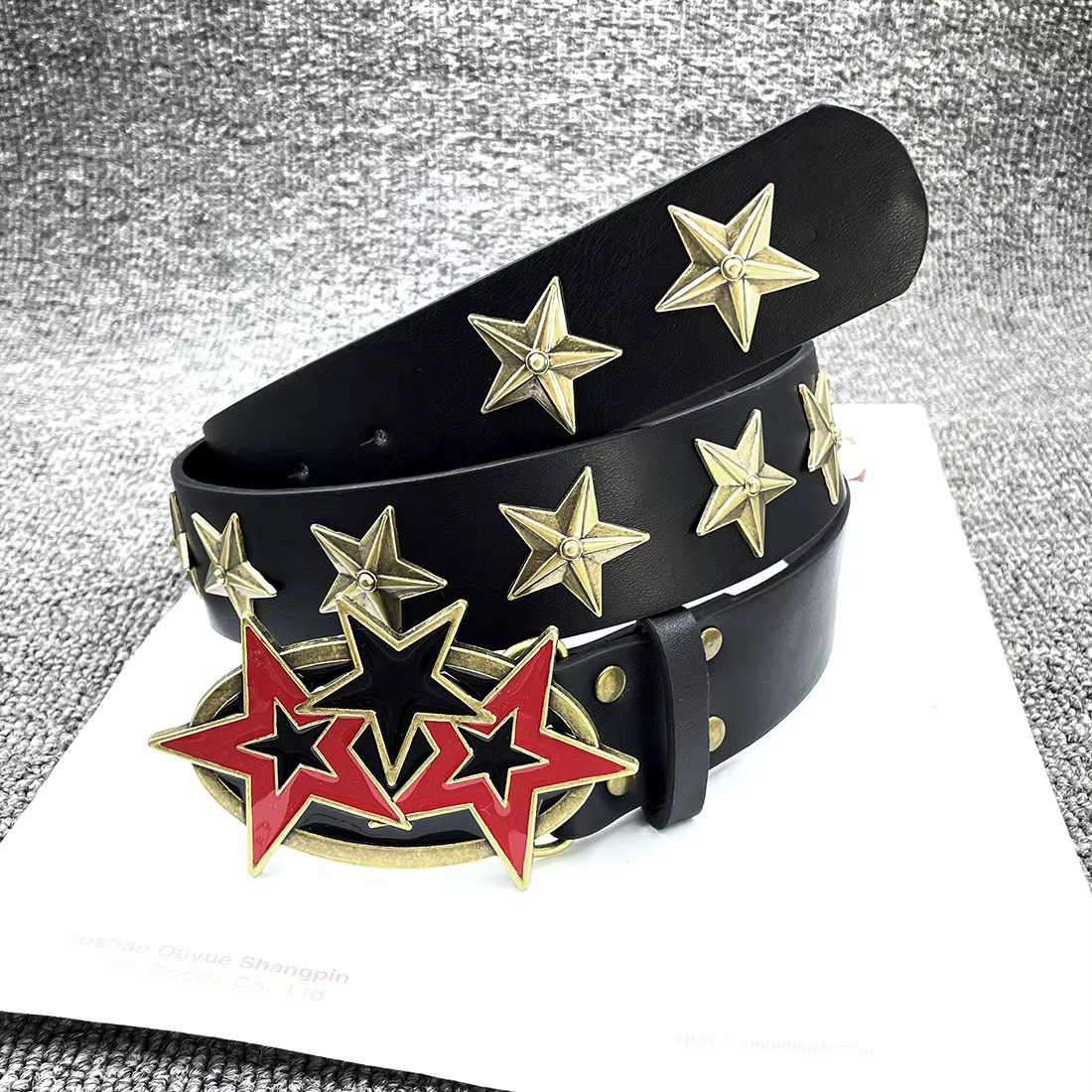 Ceinture à boucle étoile rétro Y2K Hip Hop tendance