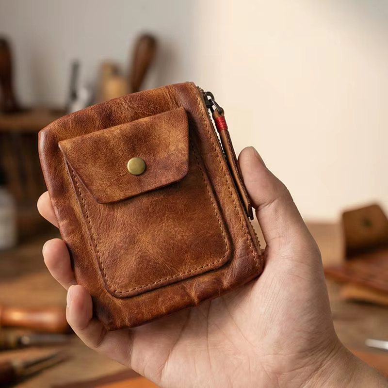 Portefeuille en cuir pour hommes