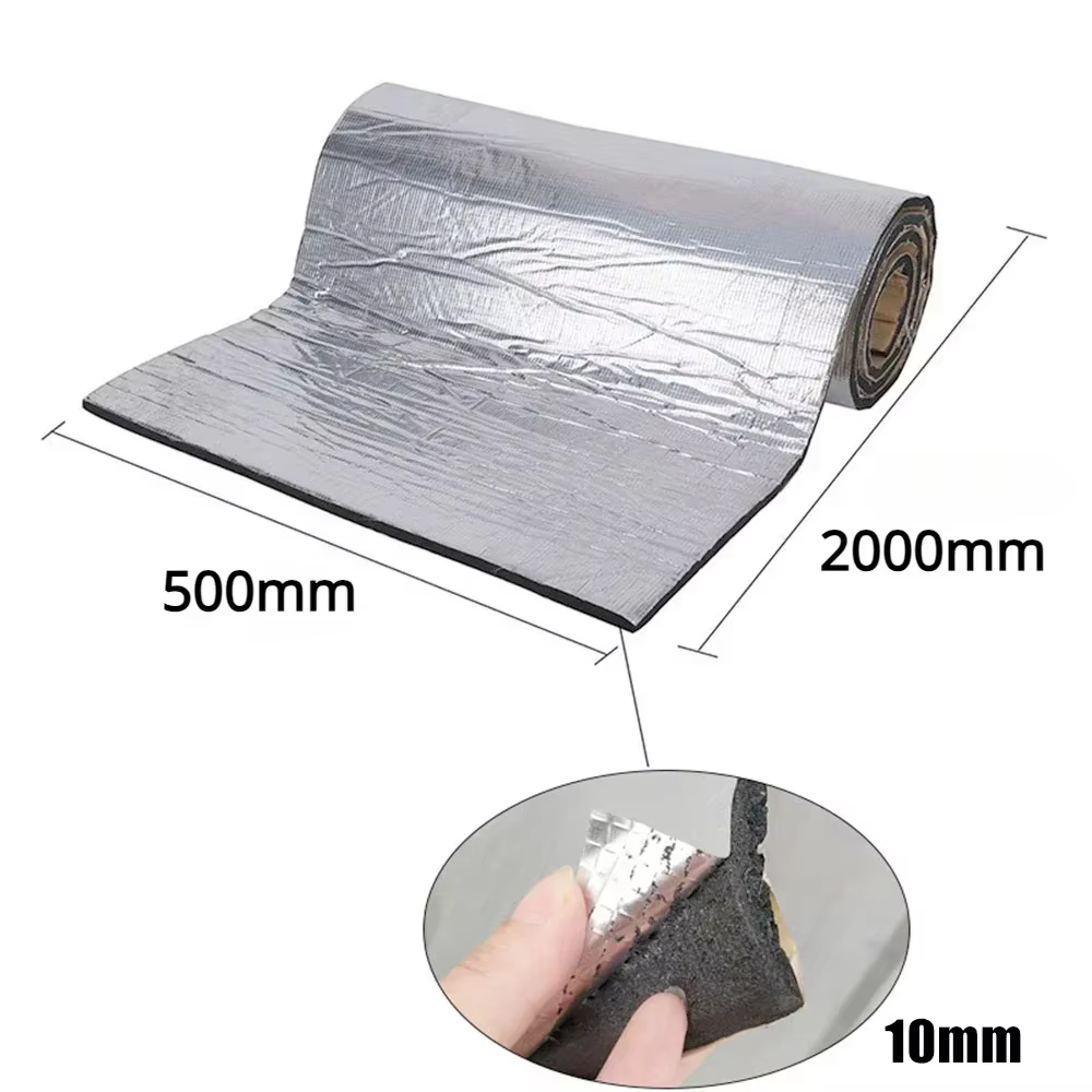 Tapis insonorisé d'isolation thermique de 10MM, barrière thermique, rouleau de mousse, mur de maison, porte au sol, réduction acoustique du bruit, panneau de maintien au chaud