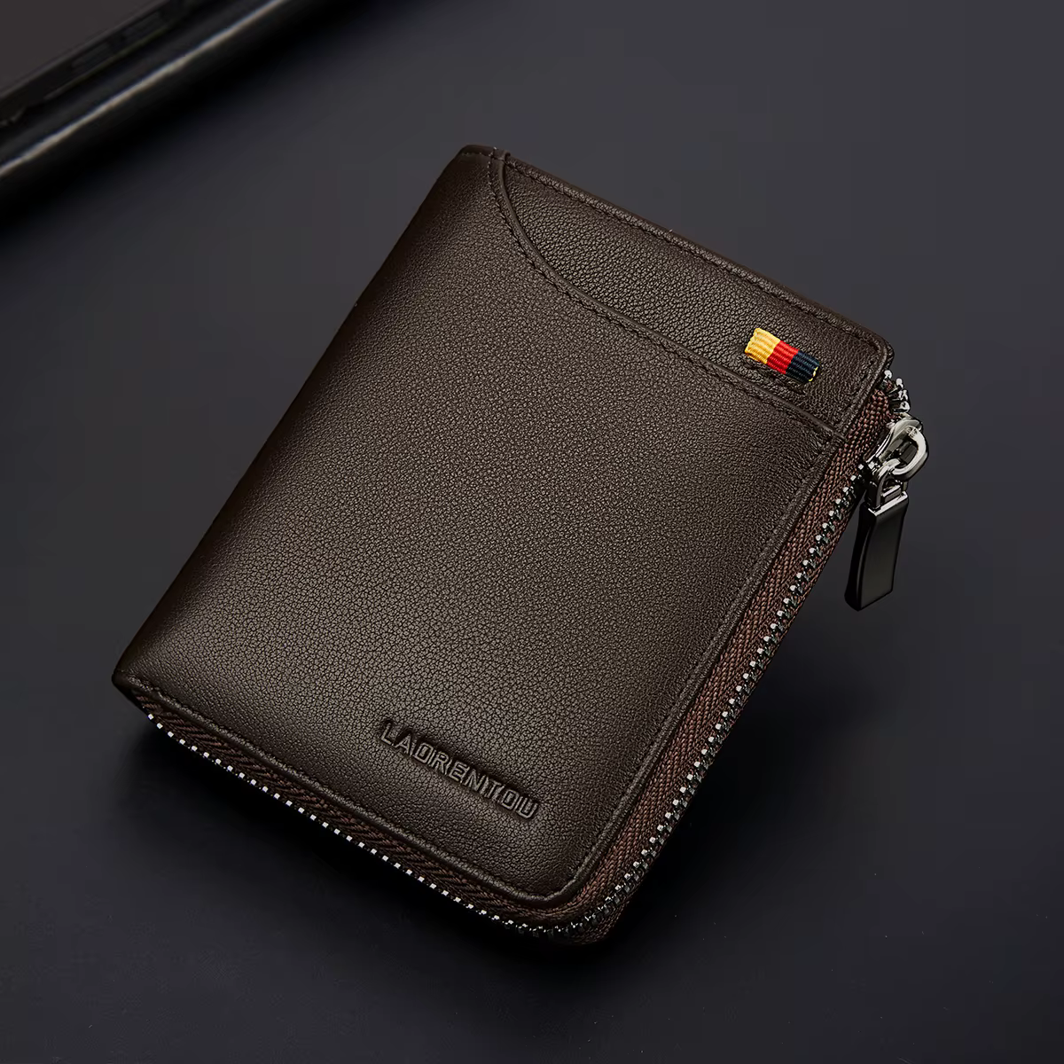 LAORENTOU portefeuille pour hommes en cuir véritable mode 2025 nouveau Design de haute qualité meilleur cadeau pour mari père luxe