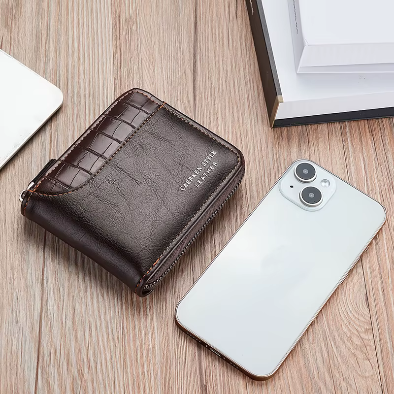 Portefeuille en cuir pour hommes