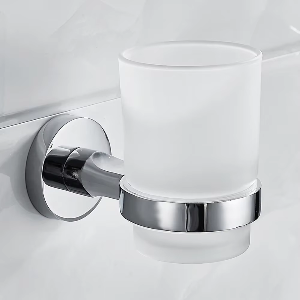 Salle de bain moderne mural porte-brosse à dents verre tasse gobelet cadre salle de bain rangement organisateur brosse à dents tasse outils salle de bain