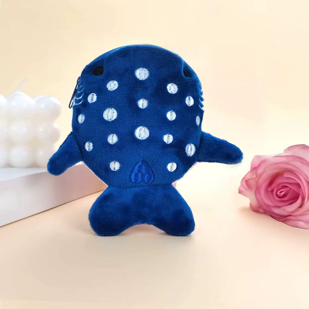 Porte-monnaie multicolore en peluche pour femmes