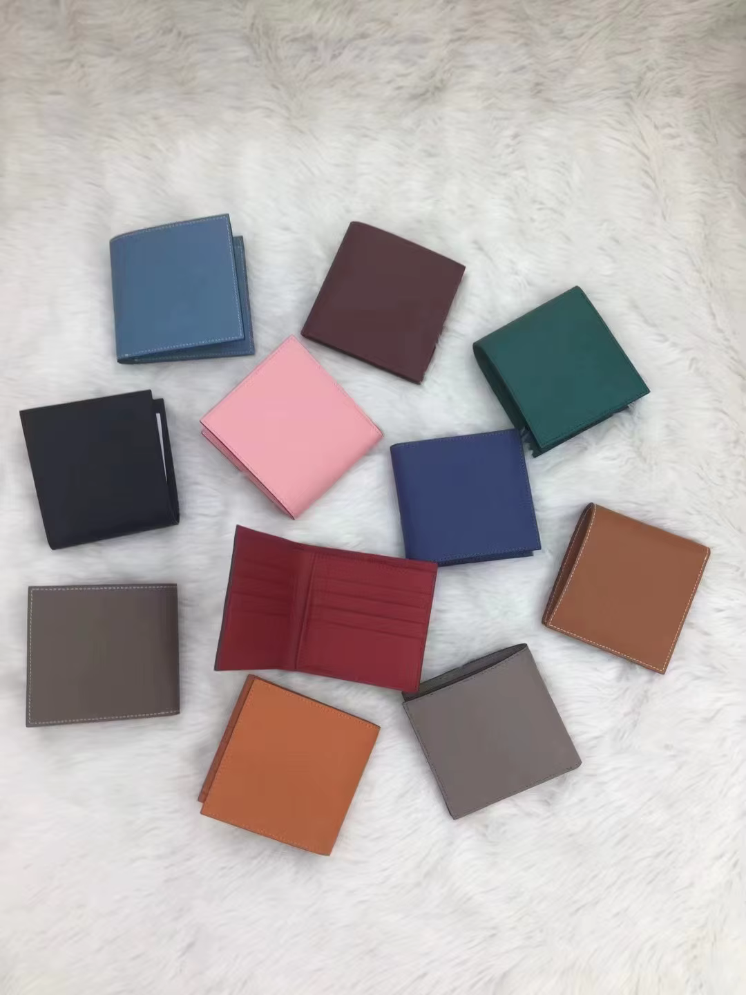 Portefeuille de luxe en cuir véritable avec lettres personnalisées pour hommes et femmes