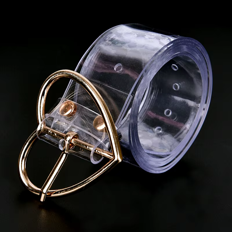 Ceinture Longue Transparente pour Femme, Broche en Forme de Cœur, Cadeau