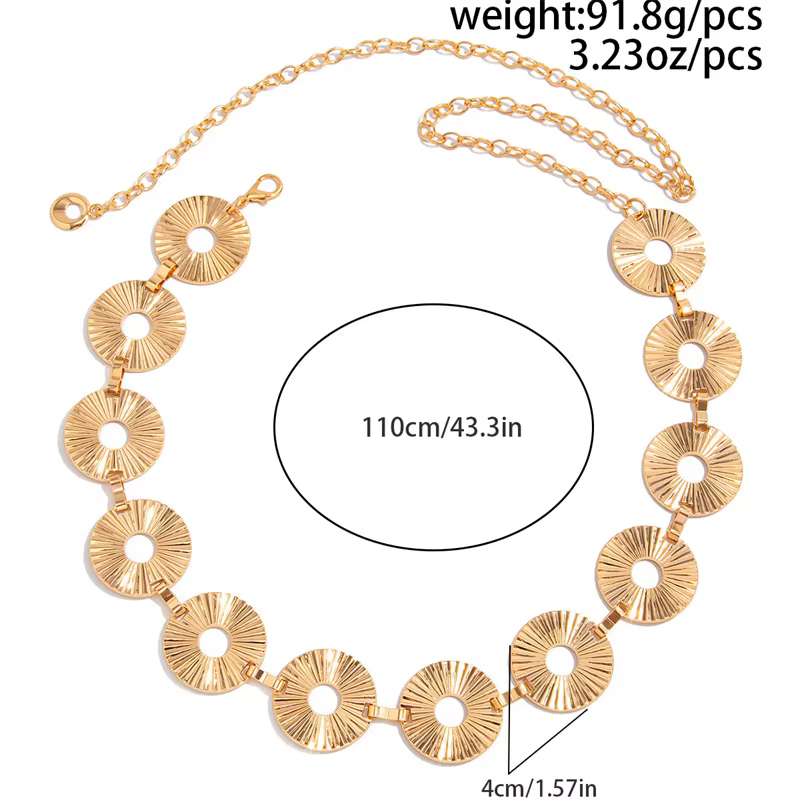 Ceinture à chaîne en or pour femmes