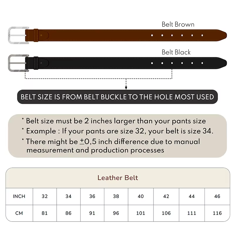 Ceinture en cuir de vachette gravée personnalisée pour hommes
