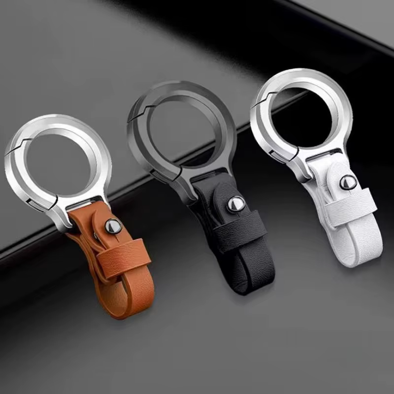Porte-clés de voiture en cuir pour hommes et femmes