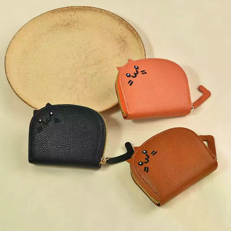 Portefeuille porte-cartes en cuir PU pour femmes et filles