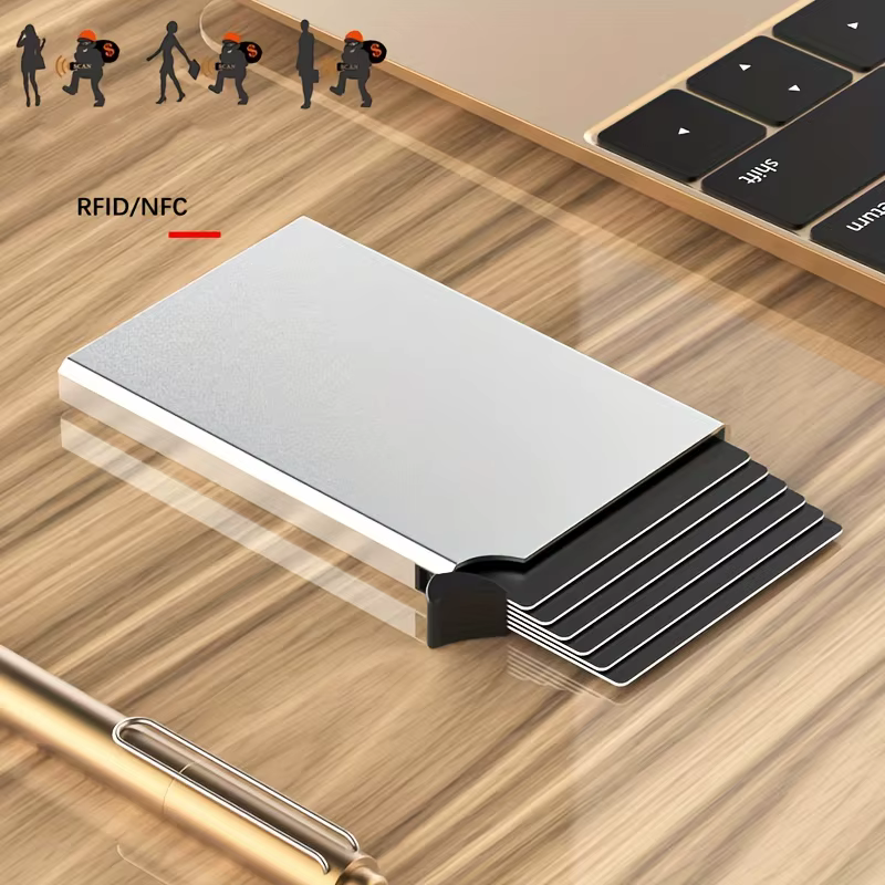 Porte-carte de crédit en aluminium pour hommes
