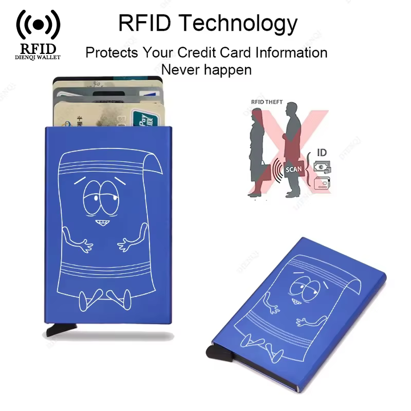 Personnalisé Rfid Smart porte-carte de crédit portefeuilles mince