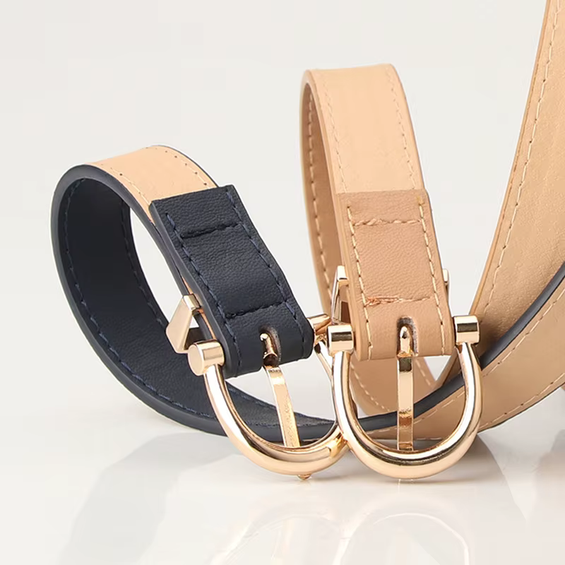 Sangle de ceinture en cuir pour femme