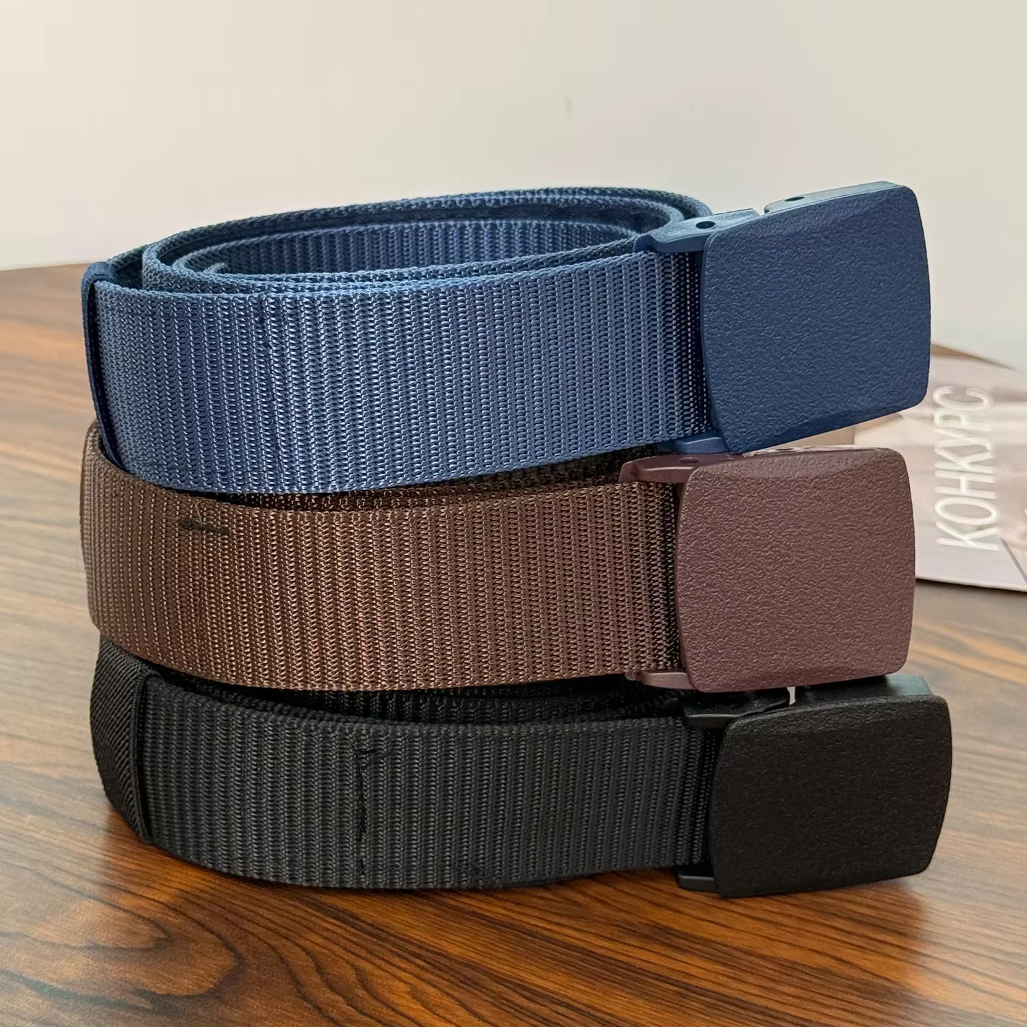 Ceintures pour hommes avec fermeture éclair fente pour argent poche sécurité extérieure cachette
