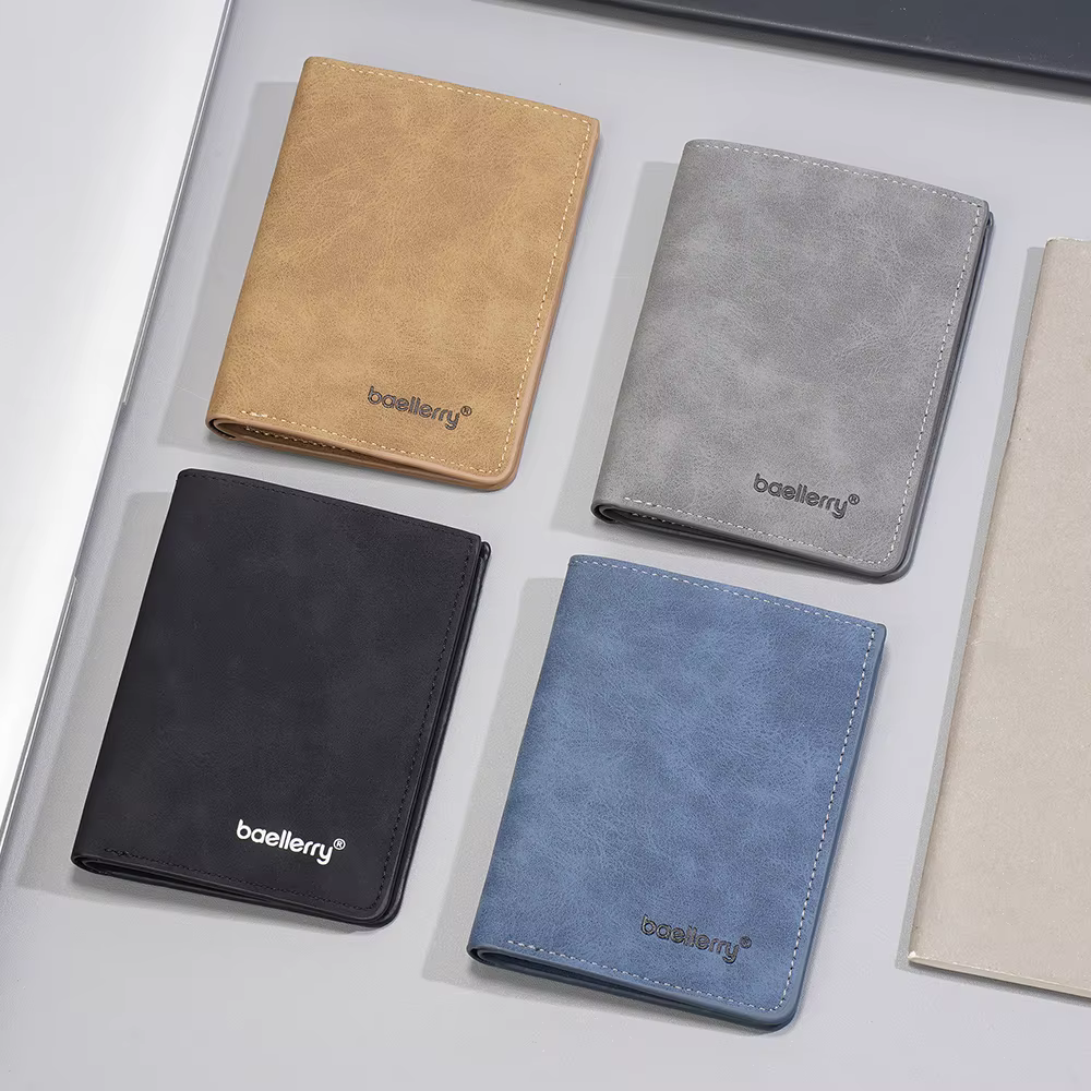 Baellerry nouveau court hommes portefeuille petits sacs de cartes porte-Photo mince mâle